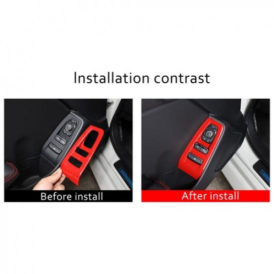 For Toyot-a 86/Subaru BRZ Window Glass Lift Button Frame Trim ABS Red Kit