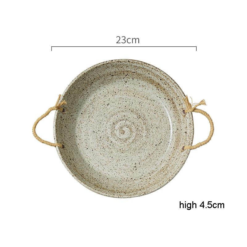 Круглая керамическая тарелка для фруктового салата, миски для макарон, супницы, домашняя кухонная утварь, супница, тарелка для морепродуктов, поднос для закусок и десертов