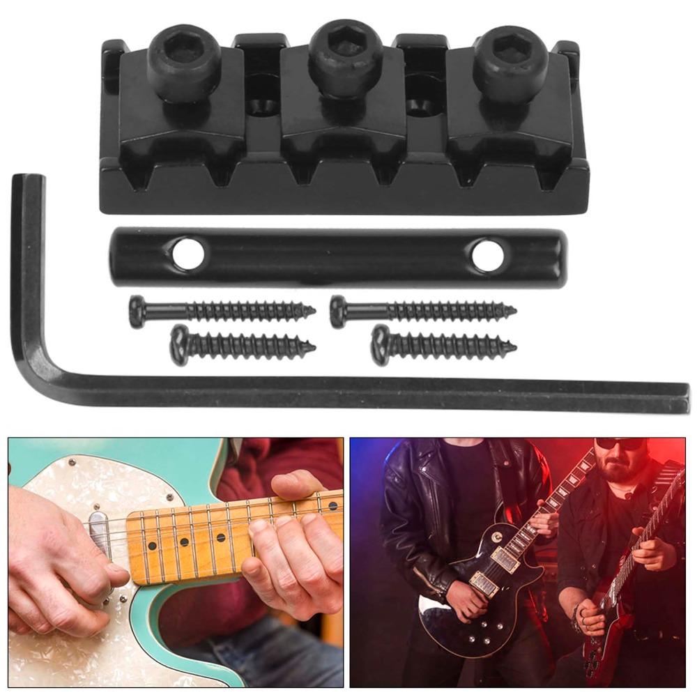 42mm Guitar String Locking Nut Black Headstock String Retainer Bar Electric Guitar