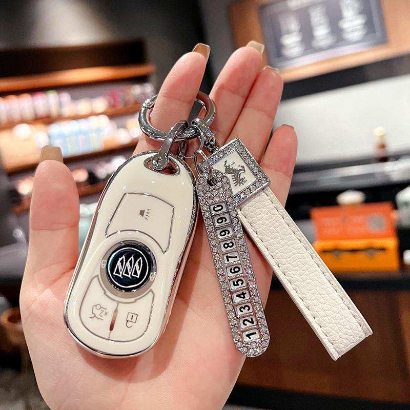 Премиальный чехол для ключей для автомобилей Buick Regal, Envision, GL8, LaCrosse, Enclave, GX и Weilan 7 - Женская сумка-ракушка с пряжкой