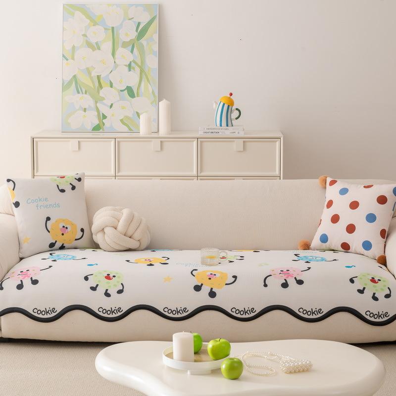 Summer Ice Cooling Sofa Towel Cartoon Sofa Cover Four Seasons Universal Armrest Towel Non-slip Seat Cushion Home Accessories