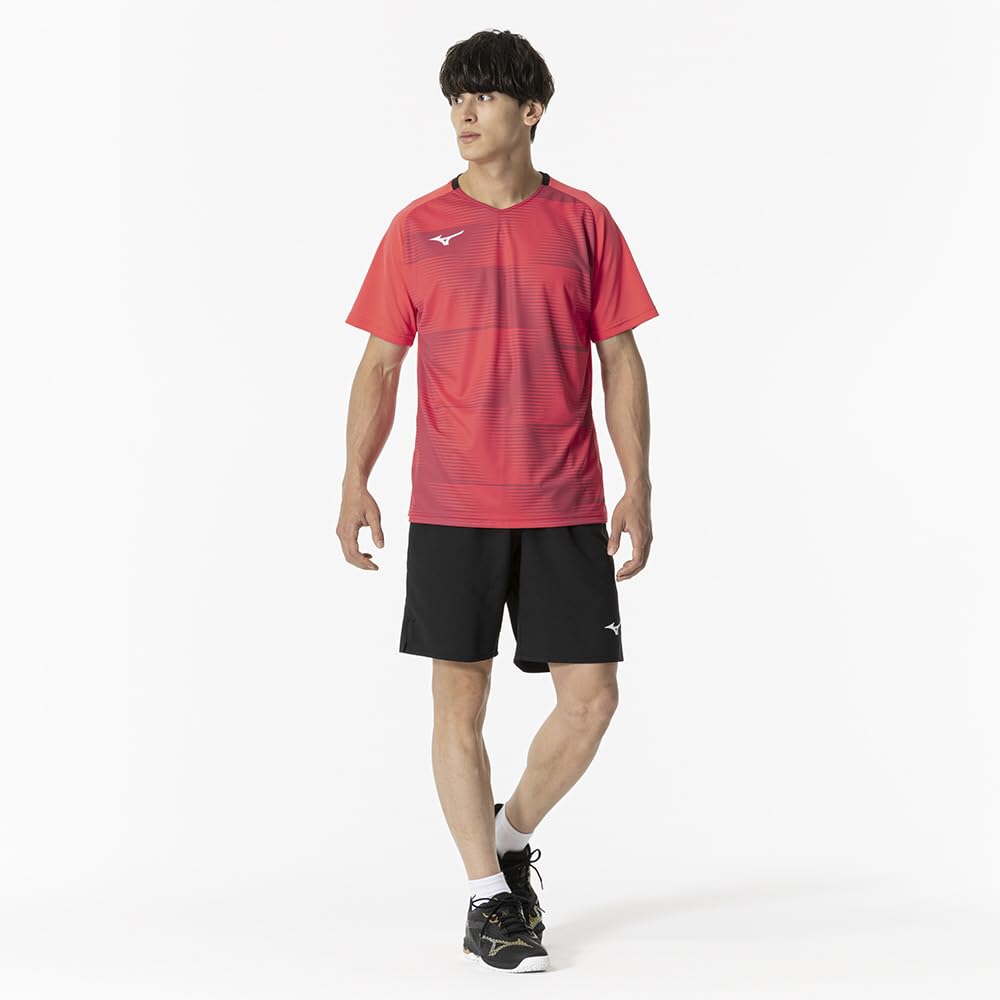 Игровые шорты Dynamotion Официально одобрены Japan Badminton Radiant Размер M Футболка/рубашка для тенниса/бадминтона, рукав, влагоотводящая, быстросохнущая, прилегающая,