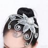 Chinese Style Dance Headdress Crystal Flowers Dance Head Flower Stage Tiara  Bridal Hair Jewelry
