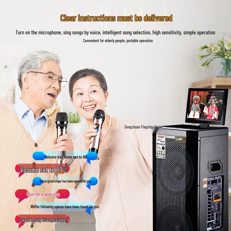 Songchuan SA2 Portable Outdoor Karaoke Speaker with 14-inch Touchscreen CN plug (adapter included) (CN version)
