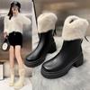 Fashion High Quality Female Footwear 2024 Winter Simple Fashionable High Heel Women's Boots Comfortable and Warm Furry Modern Boots