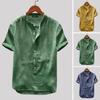 Летняя повседневная мужская футболка с коротким рукавом и круглым вырезом, винтажные хлопковые тонкие рубашки, топы