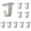 10Pcs Stainless Steel Screw Mounted Ceiling Hooks Under-Shelf Towel Robe Clothes Hook Heavy Duty Coat Hook Hanger