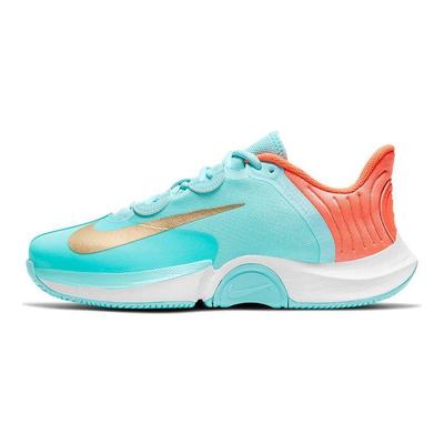 Court Air Zoom GP Turbo Copa Яркий Манго Женские Кроссовки Зеленый Белый Металлик-Золотой CK7580-400