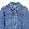 2025 Spring/Summer Women's Casual Versatile Lapel Long-Sleeved Denim Dress