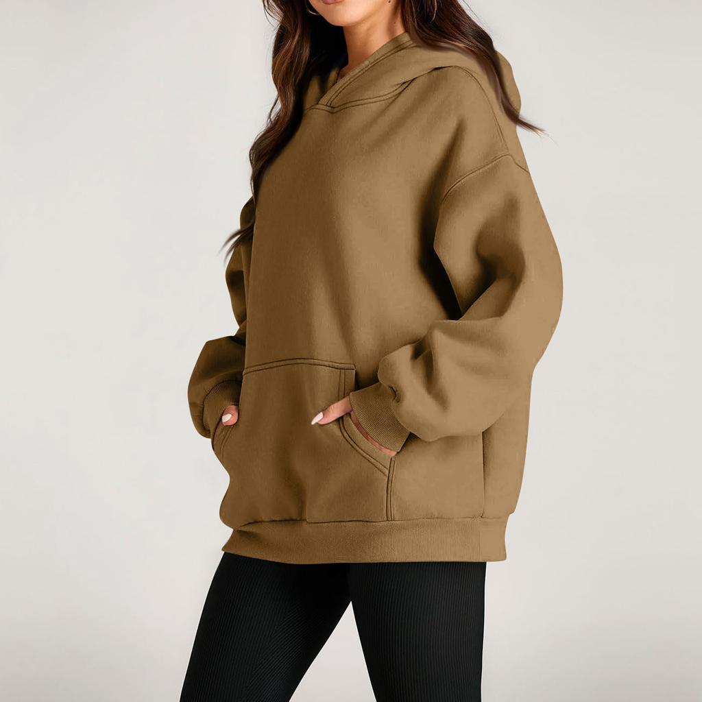 Womens Oversized Sweatshirts Fleece Hoodies Long Sleeve Shirts Pullover Fall Clothes With Pocket