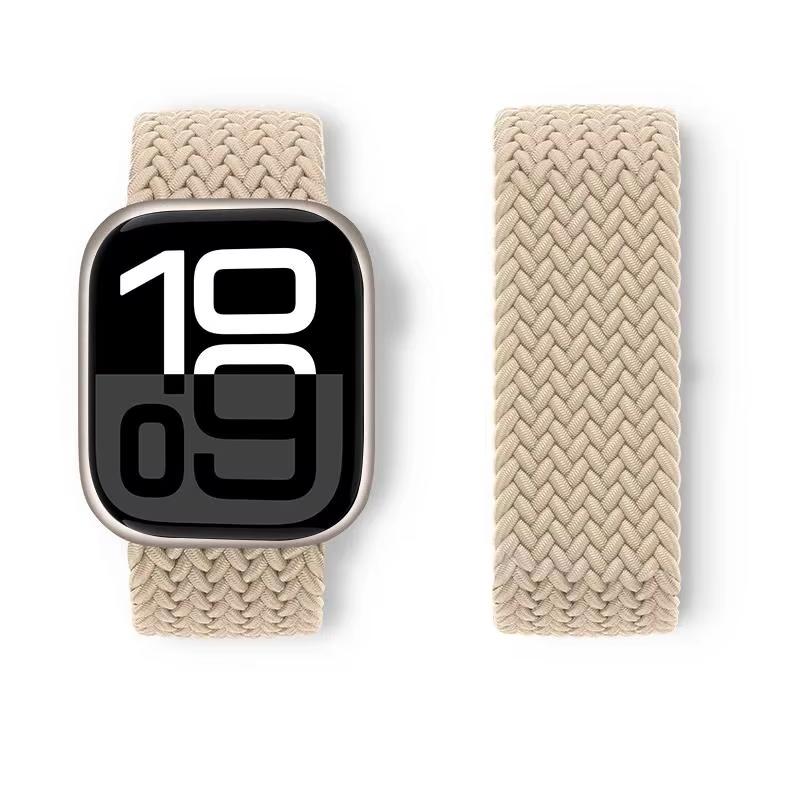 Плетеный Solo Loop ремешок для Apple Watch 45мм 44мм 42мм 46мм 41мм 49мм Нейлоновый браслет correa Серия 10 9 7 8 5 SE 6 Ultra2