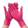 Pink Nitrile Disposable Gloves 100PCS Powder & Latex Free Gloves for Kitchen Cooking Household Beauty Petcare Hair Dye Gloves