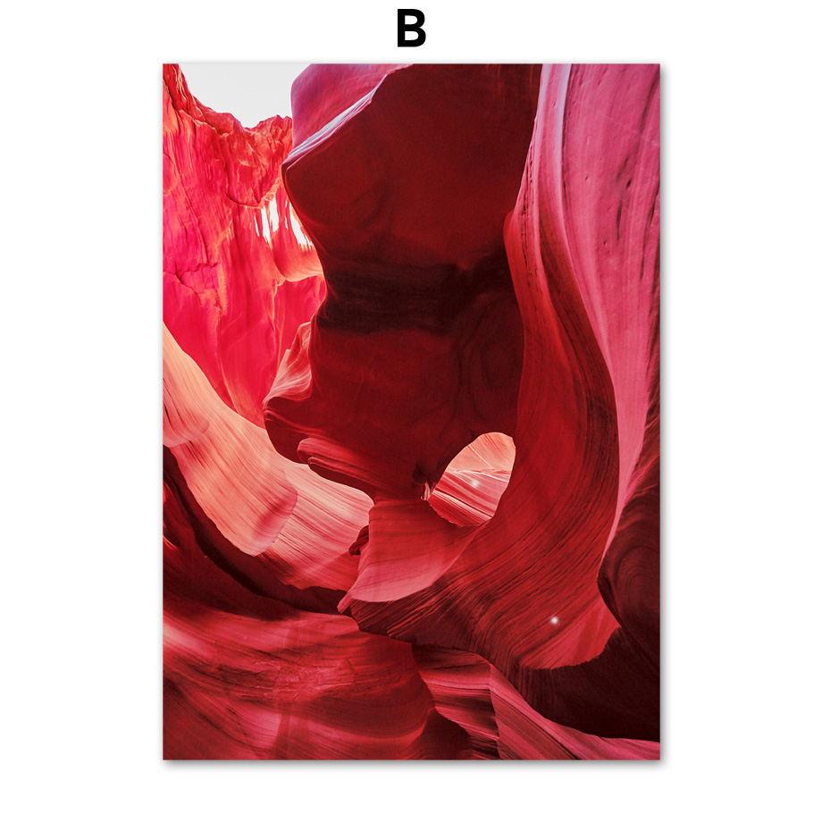 Canvas Painting Palnt Poster Red Maple Leaves Wall Art Picture Modern Nordic Posters and Prints Livingroom Bedroom Wall Decor No Frame