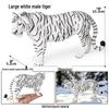 Large Wild Animal Male Tiger Simulation Toy - White, Yellow, Northeast, and Red Variants