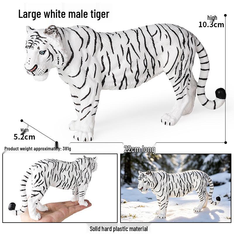 Large Wild Animal Male Tiger Simulation Toy - White, Yellow, Northeast, and Red Variants