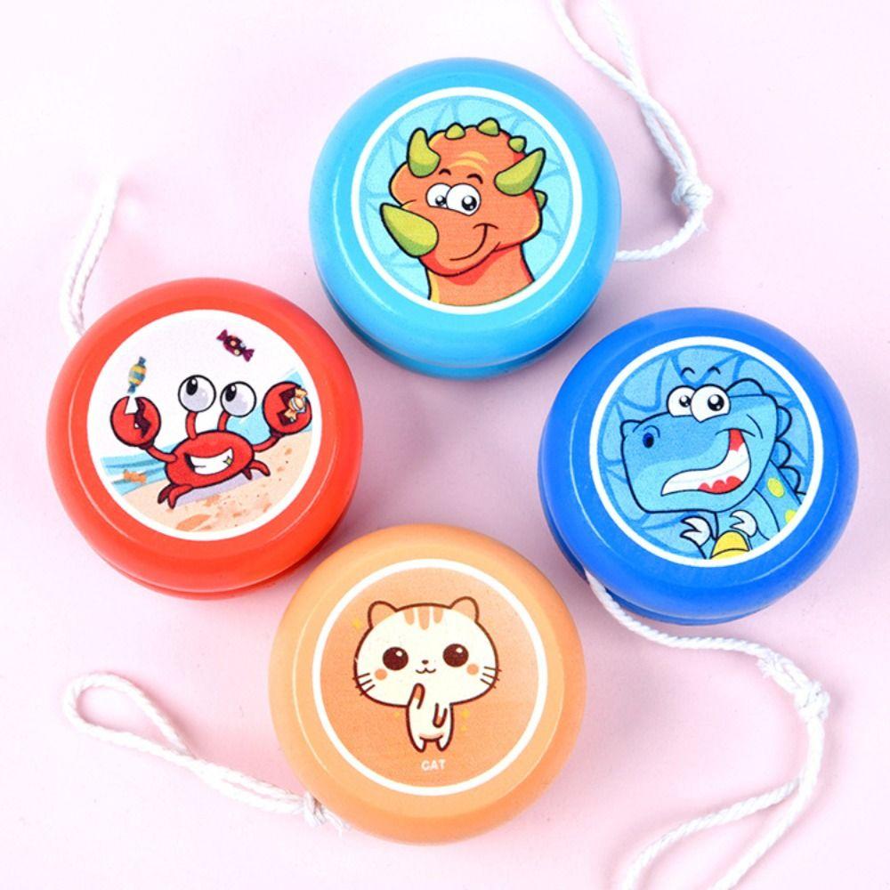 Деревянный йо-йо с животными Креативные детские игрушки Простые игрушки йо-йо