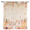 Thanksgiving Fall Pumpkin Leaves Sheer Curtains For Living Room Bedroom Tulle Curtain For Kitchen Voile Curtain Blind Panels