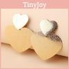 Fashion Gold Metal Women's Casual Heart Shaped Design Earrings For Parties