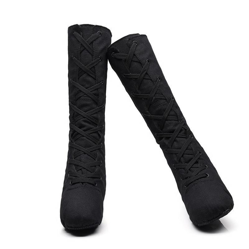 Летние парусиновые джазовые туфли - высокие для детей и взрослых, тренировочные джазовые ботинки для девочек