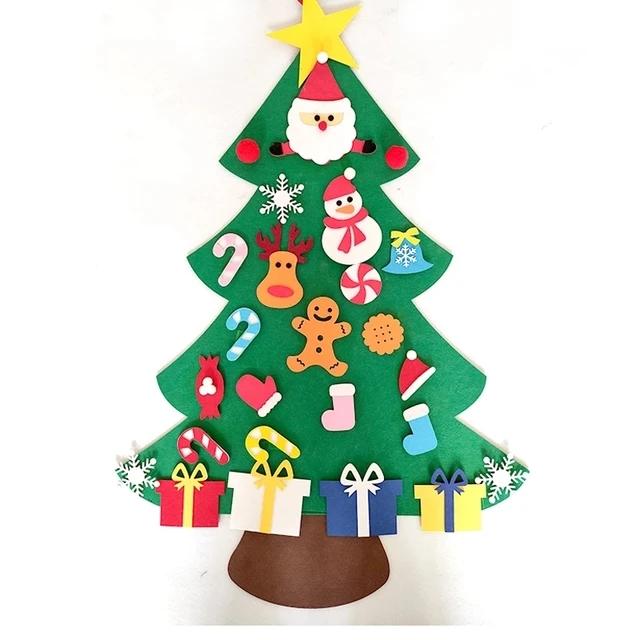 DIY Felt Christmas Tree Christmas Decoration for Home Navidad New Year Christmas Ornaments Santa Claus Xmas Kids Gifts