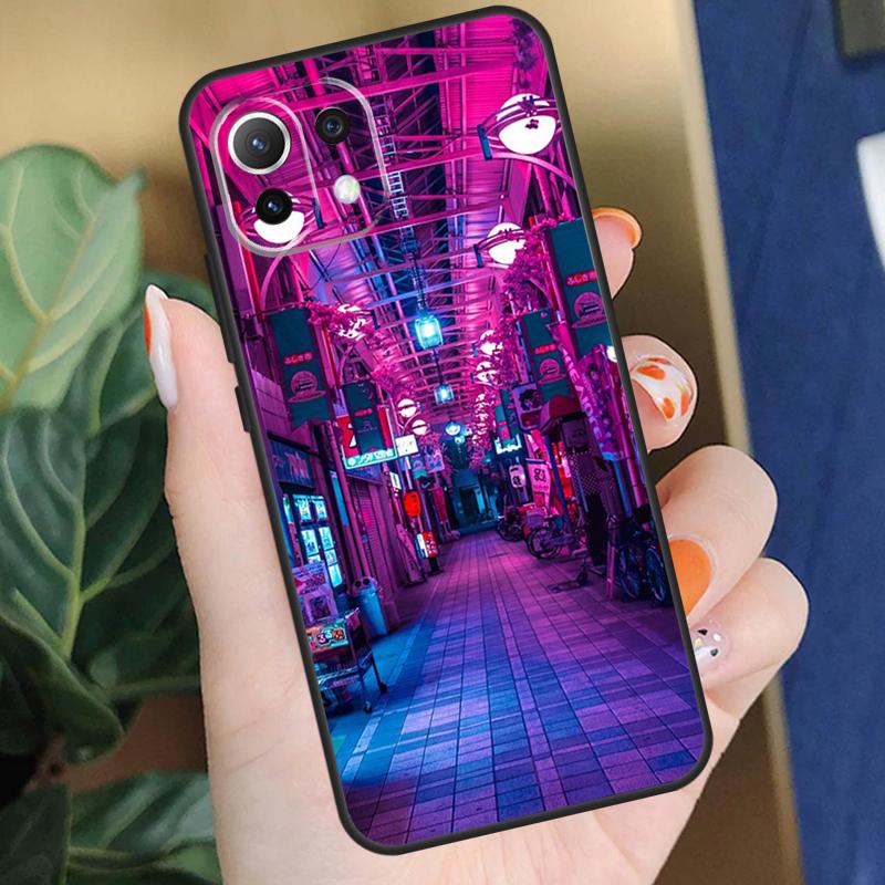 Японский ночной город Эстетичный чехол для Xiaomi 15 14 Ultra 13T 14T 15T Pro 17 Pro Max POCO X7 X5 X6 F5 F6 F7 F8 Pro Coque