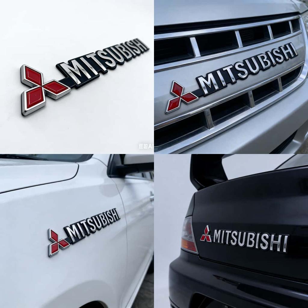 1pcs ABS Car Side Letters Emblem Trunk Badge Sticker for Mitsubishi Lancer 9 ASX L200 Colt Pajero Outlander Eclipse EVO
