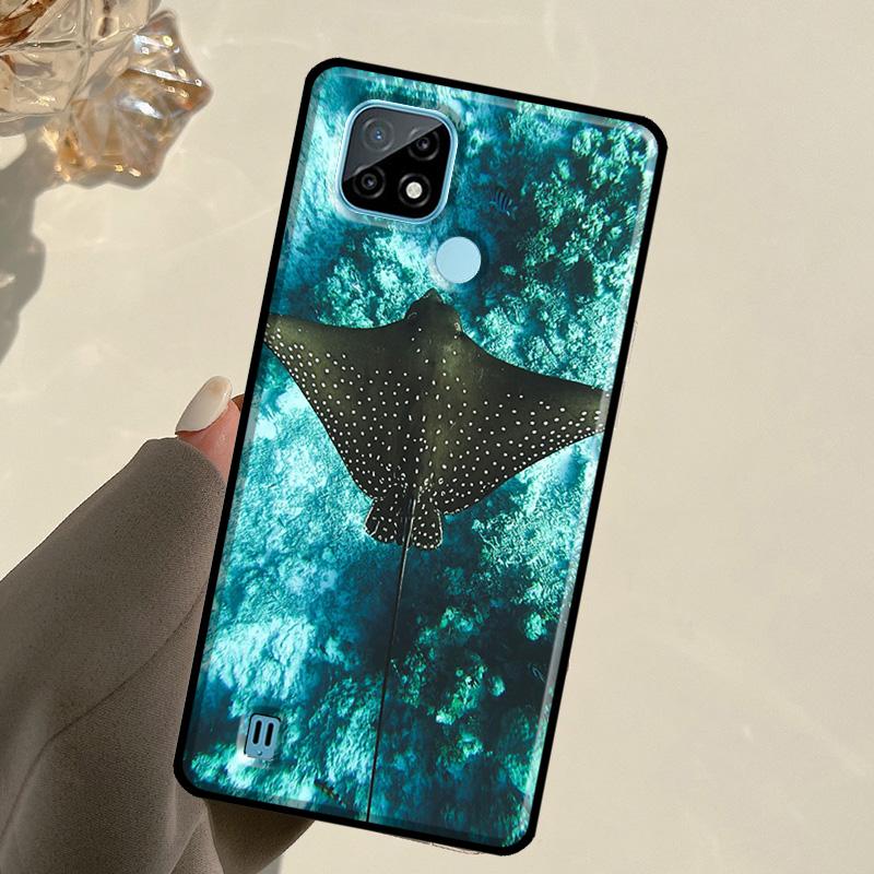 Чехол Animal Manta Ray для Realme 14 Pro Plus 10 11 12 13 GT 6 6T 5 GT7 Pro C61 C55 C53 C51 C21Y C25S C67 C75