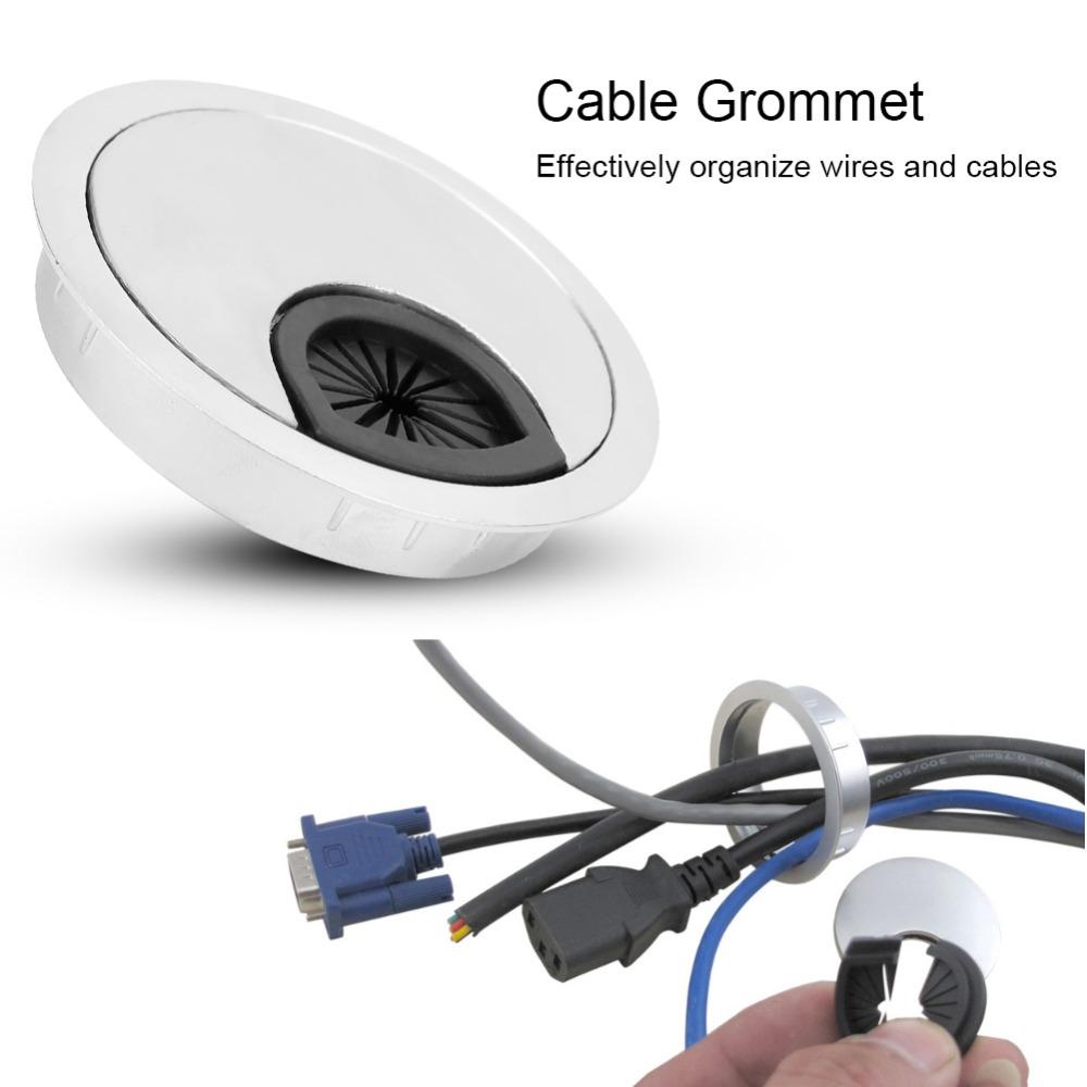 4pcs Zinc Alloy Desk Grommet 60mm Diameter Wire Cord Organizer Durable Cable Hole Cover Home