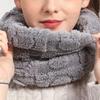 Faux Fur Plush Infinity Scarf Solid Color Soft Neck Plain Coldproof Neck Warmer Ski Mask For Women Daily Uses Winter Outdoor