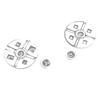 For Mercedes-Benz GLK 2009-12 Silver Aluminum Front Steering Wheel Sticker Trim