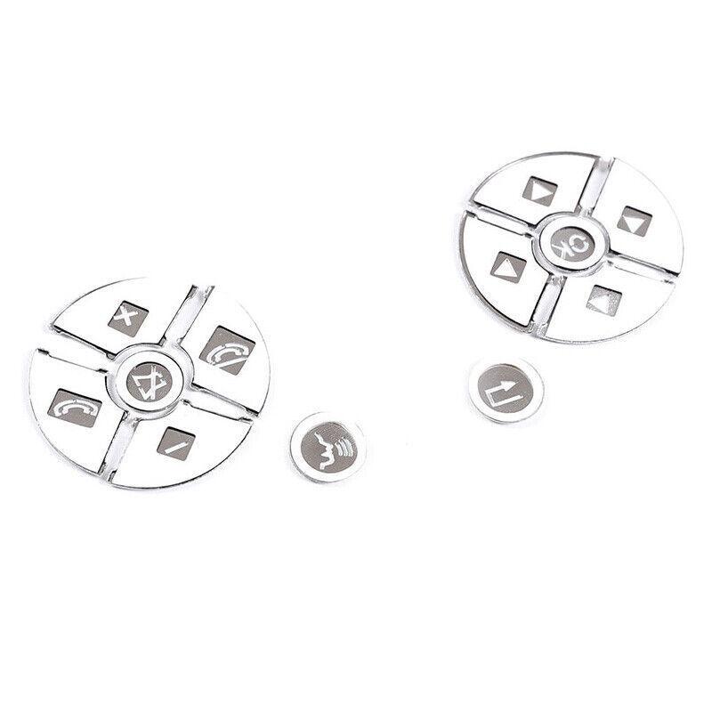 For Mercedes-Benz GLK 2009-12 Silver Aluminum Front Steering Wheel Sticker Trim