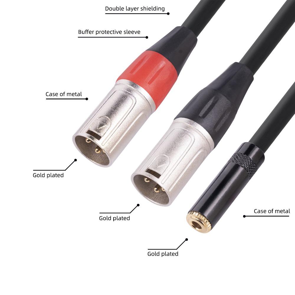 Professional 3.5mm 1/8 to XLR Microphone Cable Microphone Connection
