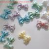 50PCS Pearlescent 3D Nail Art Bow Charm For Nails Decoration Design Kawaii Manicure Accessories Bow-knot DIY Craft Supplies