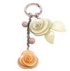 Подвеска-брелок для сумки La Paul Double Rose из акрила, Милая, Легкая, Стильная, Яркая, Цветная, Женская, Зеленый x Оранжевый