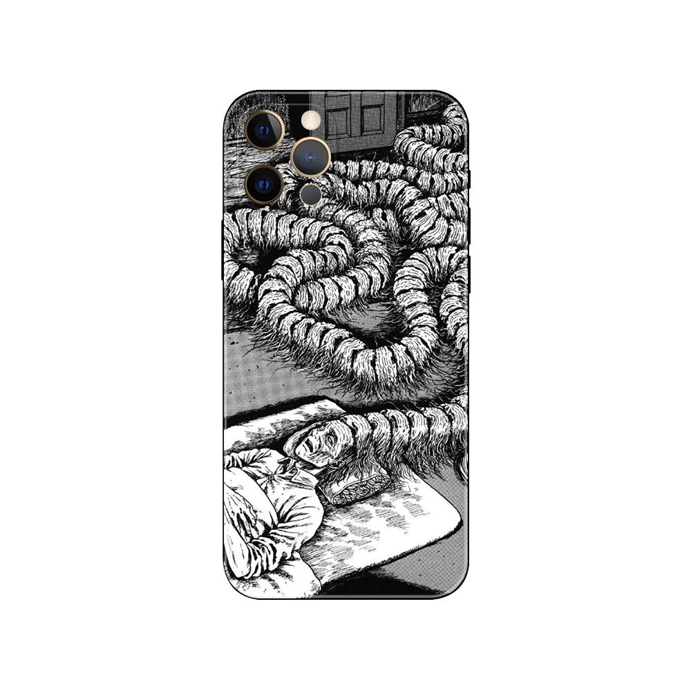 Horror Tomie Junji Ito Horror Phone Case for Iphone 5s 2020se 6s 7 8 Plus X 10 XR XS 11 12 13 Mini Pro MAX Black Tpu Back Cover