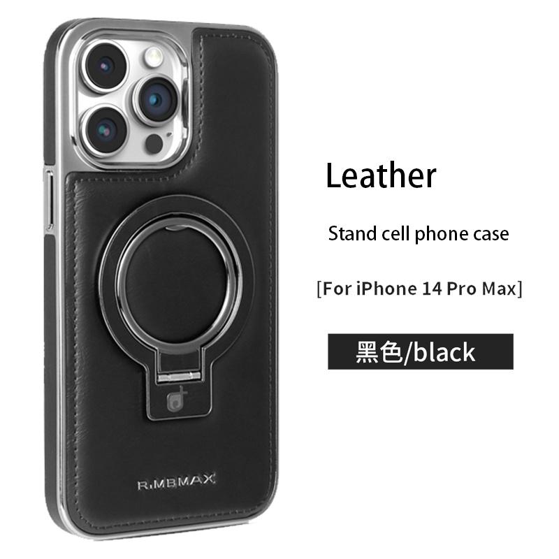 Роскошный чехол-подставка из искусственной кожи Magsafe для iPhone 16 15 14 13 12 11 Pro Max Plus, магнитная беспроводная зарядка, противоударный чехол