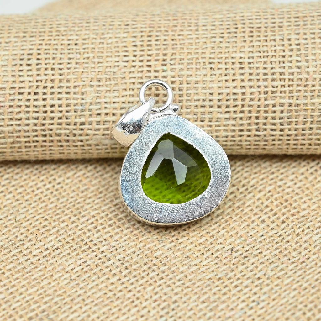 Великолепный драгоценный камень перидота стерлингового серебра 925 пробы ручной работы изысканный кулон ювелирных изделий для подарков