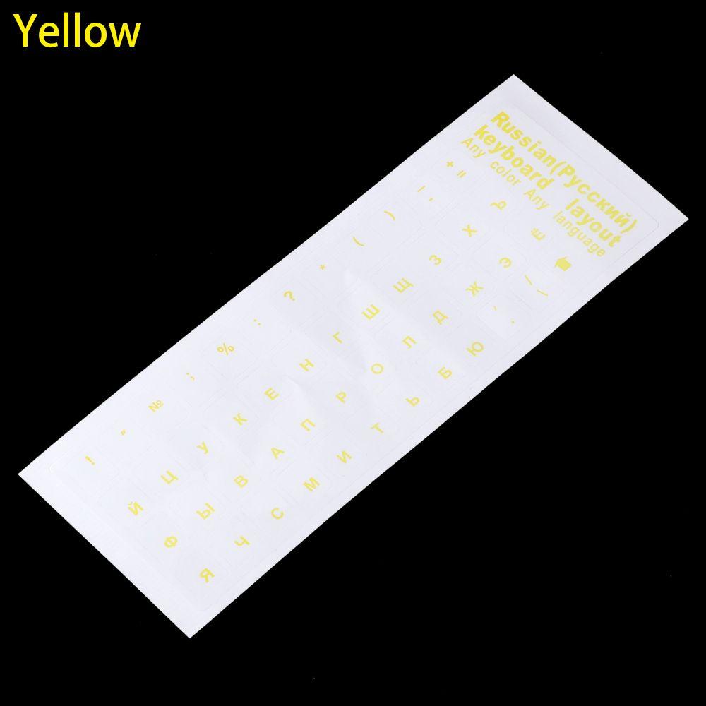 Keyboard Protector PVC Self-adhesive Transparent Russian Letters Keyboard Stickers Cover Sticker