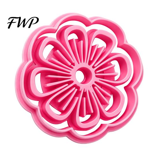 Easy Release Pastry Stamps 3D Printed Flower Cookie Cutter, Petal Patterns Safe PLA Mold, Three Dimensional Floral Molds Reusable DIY Clay Crafts
