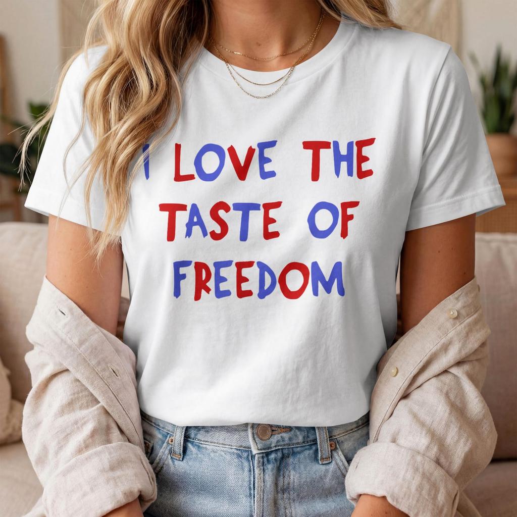 I Love Taste Freedom T-and kids tshirt – Fourth of July Couple Matching Tee