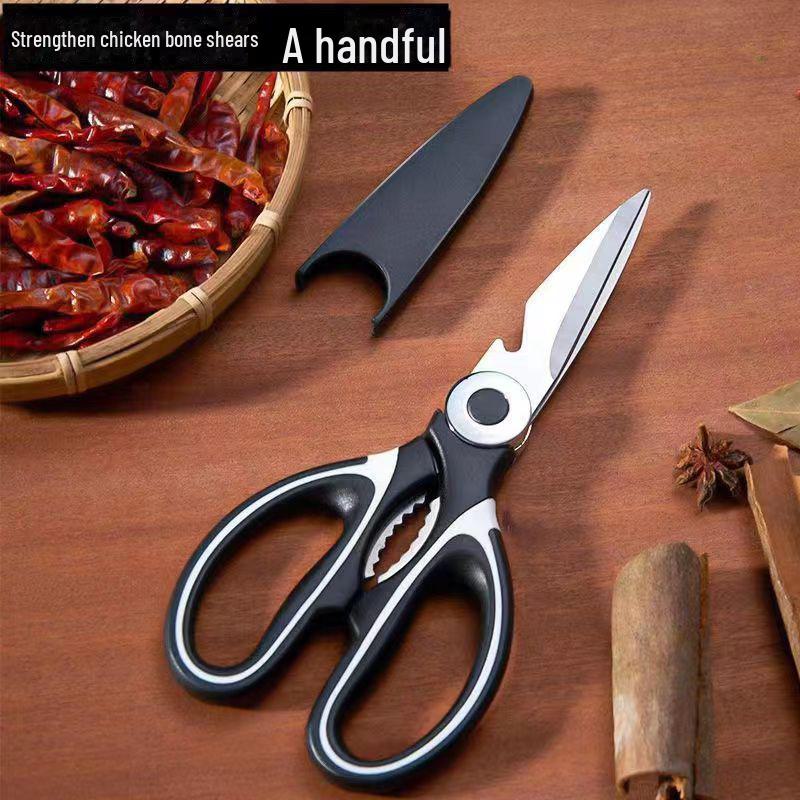 Heavy-Duty Stainless Steel Kitchen Scissors for Chicken, Fish, and Multi-Function Use