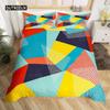 Геометрия Комплект пододеяльника Кинг Синий Белый Черный Треугольный Полосатый Комплект постельного белья Полиэстер Винтажный Ручной Рисунок Жирная Полоса Пододеяльник