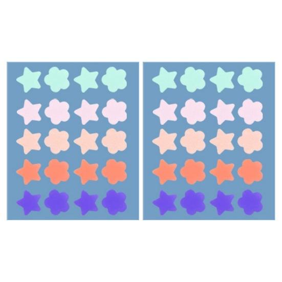 2 листа пластырей от прыщей, невидимые яркие цветные гидроколлоидные наклейки, пластыри от прыщей для ночного восстановления