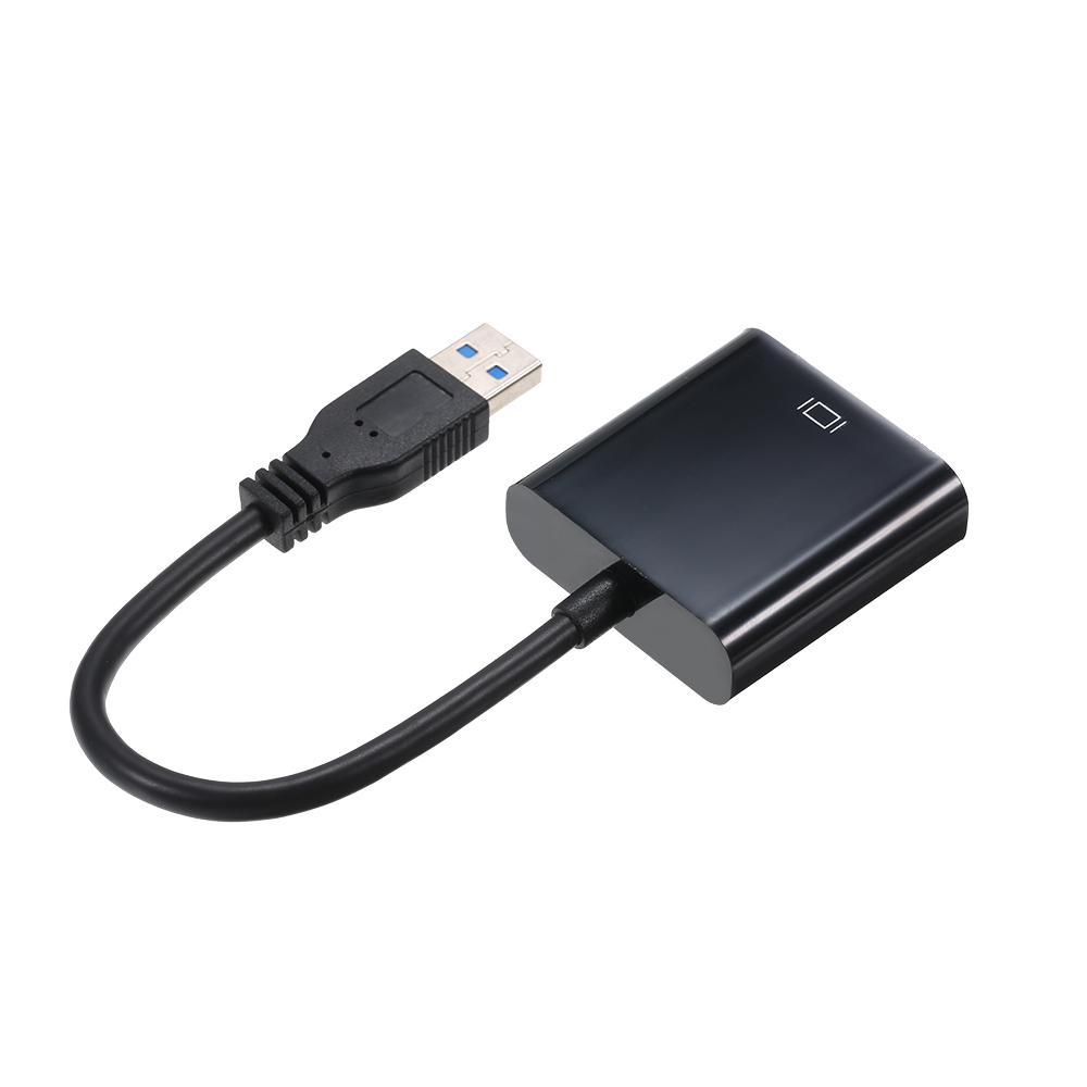 USB3.0 к VGA Женский адаптер-кабель-конвертер 1080p для ПК, ноутбука, проектора, ТВ-коробки