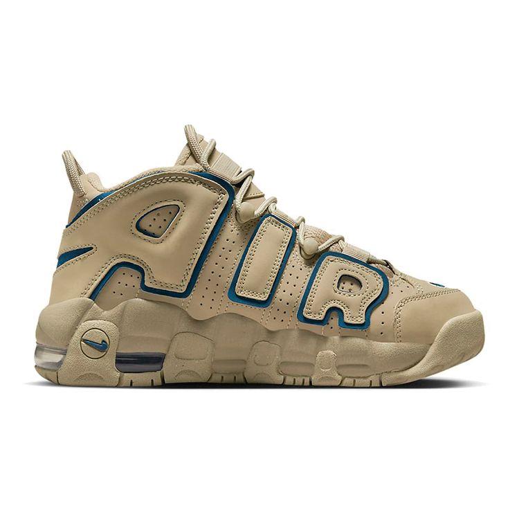 Nike Кроссовки Nike Air More Uptempo GS Limestone для детей, бежевые с валерианово-синим, DQ6200-200