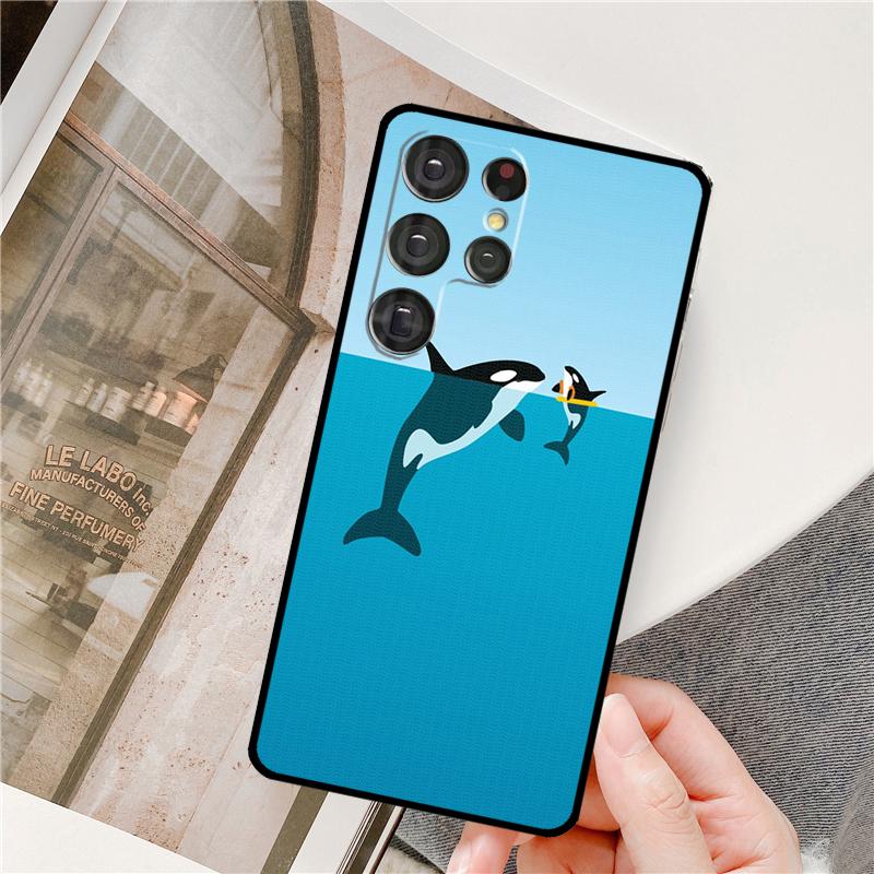 Косатки Косатка Чехол Для Samsung Galaxy S23 S22 S21 Ultra Note 20 S8 S9 S10 Note 10 Plus S20 FE Задняя Крышка