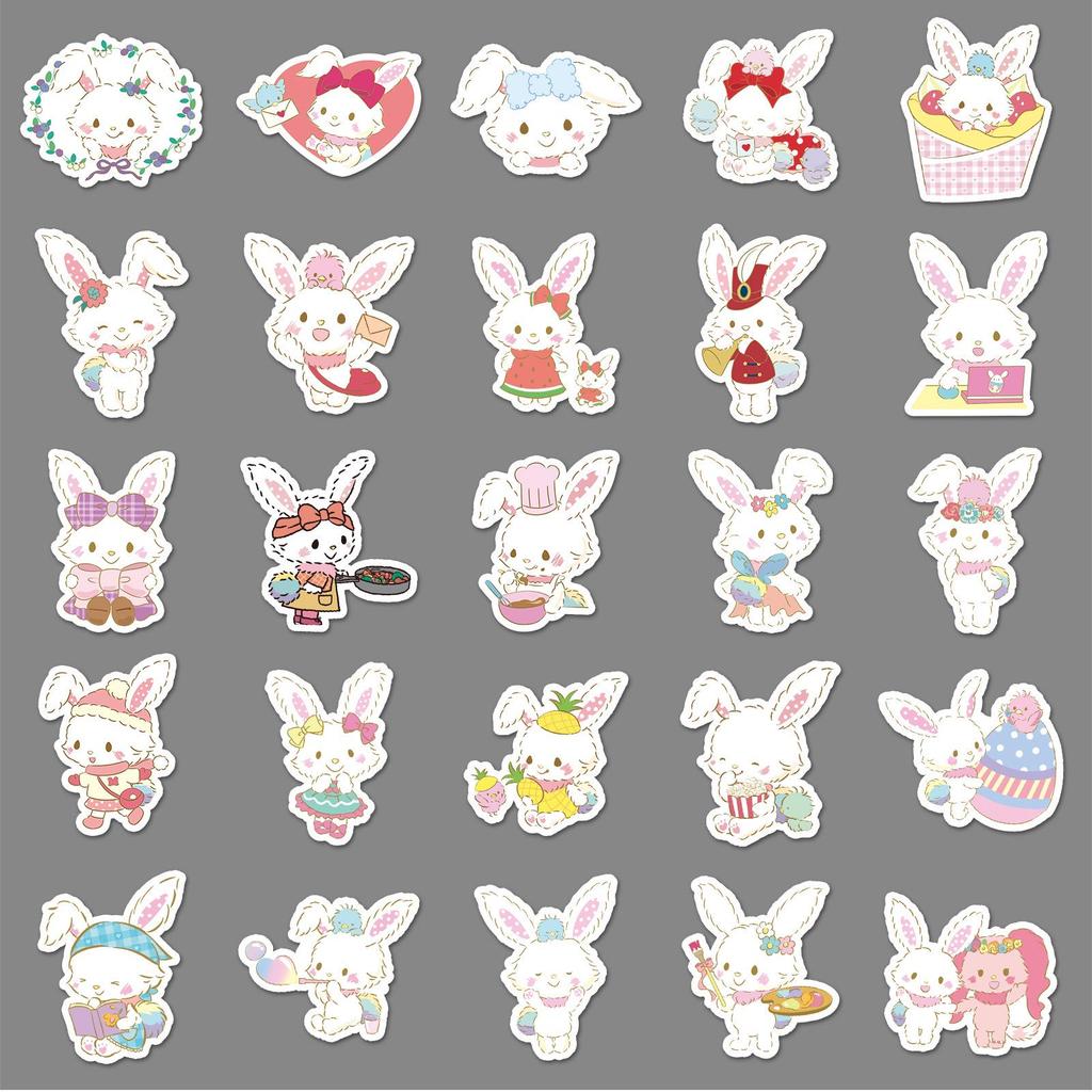 51 водостойкая наклейка с животными из мультфильмов Sanrio Wish Me Mell