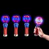 8 Inch Flashing LED Wand Concert Glow Sticks Light Up Magic Ball Toy Wand Thrilling Spinning Lightstick For Kids Birthdays Party