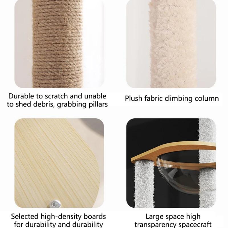 Новая Когтеточка-Игровой Комплекс Роскошная Космическая Капсула Большая Кошачья Вилла Четыре Сезона Кошачьи Игрушки Универсальная Игра Сон Все-в-одном Товары для Животных