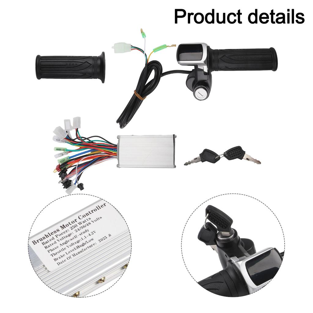 ЖК-ручка газа и бесщеточный контроллер двигателя для электровелосипедов 24В-48В //НОВЫЙ